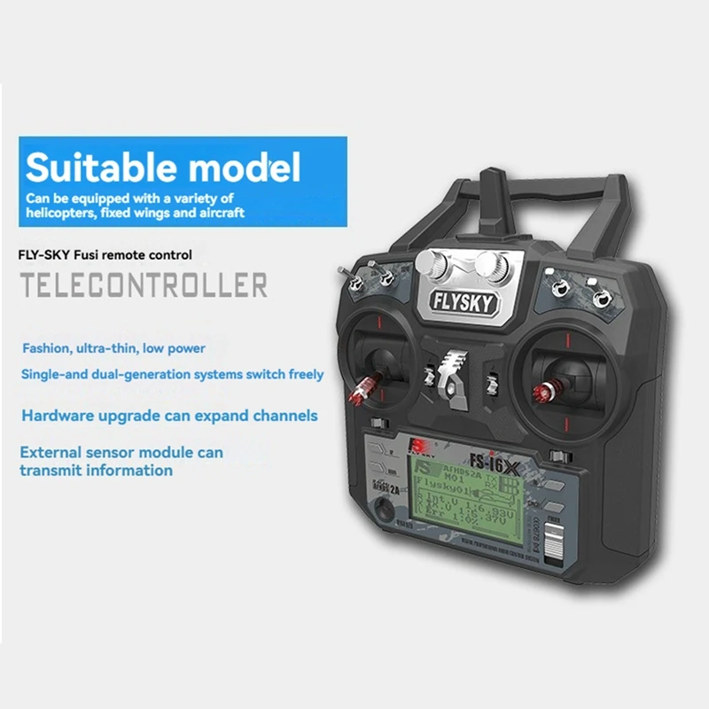 FLYSKY FS-I6X 6-10CH RC-передатчик с приемником IA10B для радиоуправляемого самолета