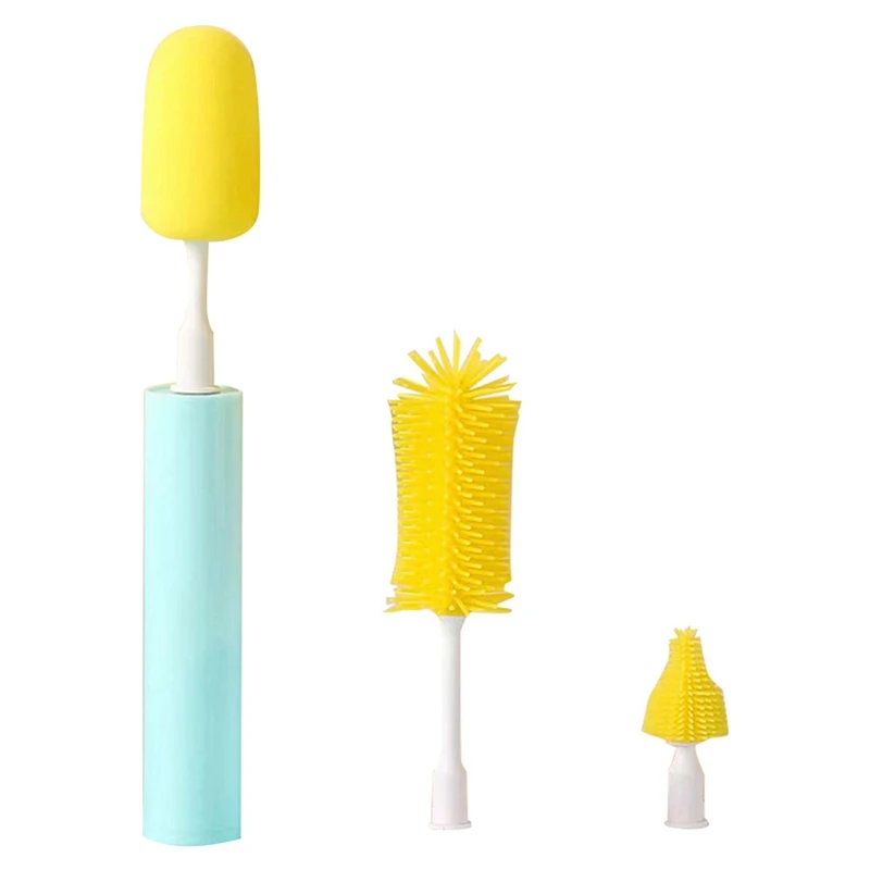 

Electric Cleaning Brush For Kitchen Handheld Cup Brush Cleaner With Sponge Head Multifunctional Cleaning Gadgets Home