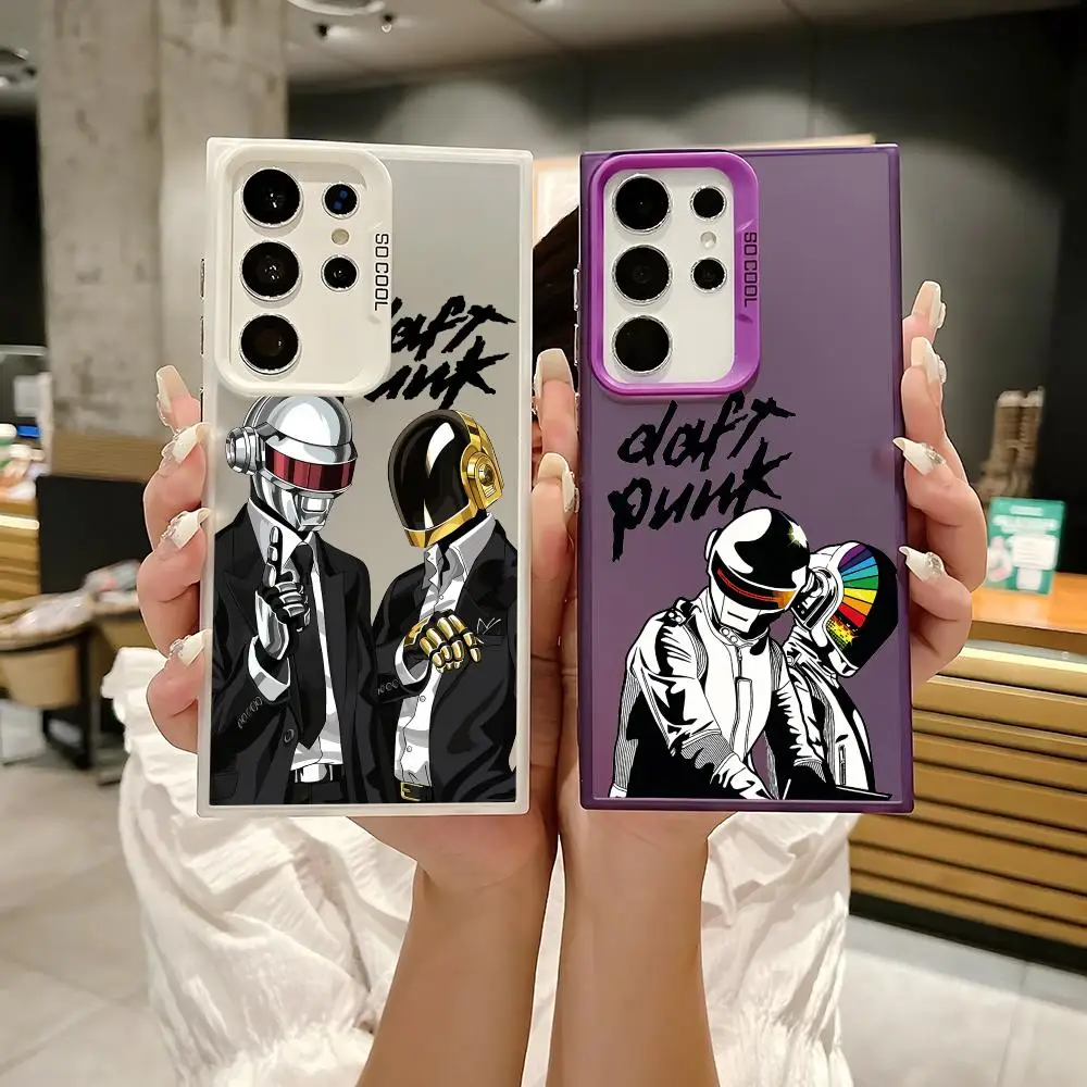 Фото Чехол для телефона Daft Punk для Samsung Galaxy S25 Edge S24 S23 S22 S21 S20 Ultra, силиконовый, цветной, серебристый №1