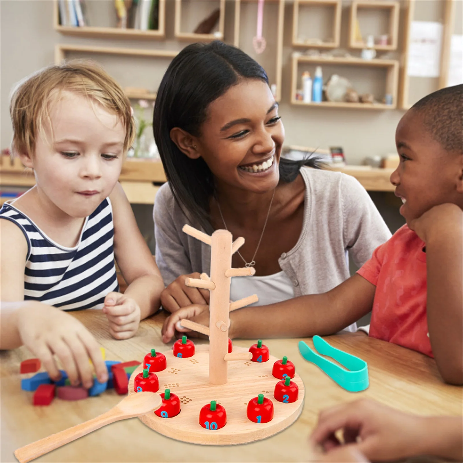 

Монтессори, математическая игрушка, цифровой выбор искусственных образовательных математических игр, тонкий двигатель, Детские обучающие ...