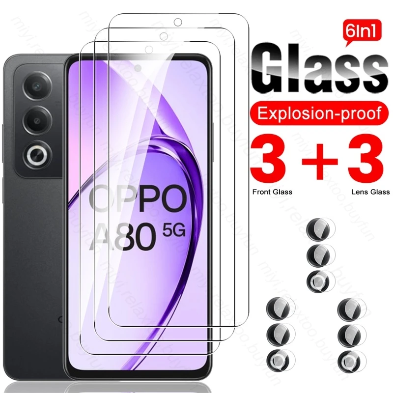 OppoA80 5G Glass 6To1 9H закаленное стекло полная защита экрана для Oppo A80 A 80 80A фотокамера из