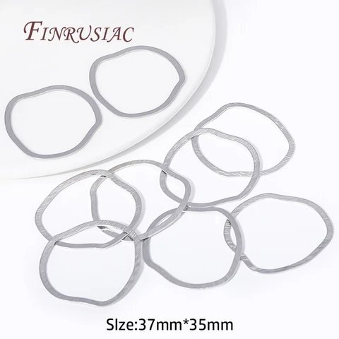 Фурнитура для сережек Позолоченные матовые несимметричные серьги FINRUSIAC