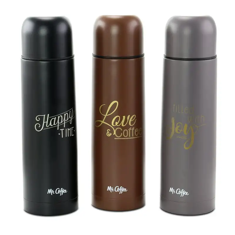 

A Vibrant, Elegant 3-Piece 16-Ounce Javelin Stainless Steel Thermal Bottle Set in Assorted Colors: Perfect for On-the-Go Travel.