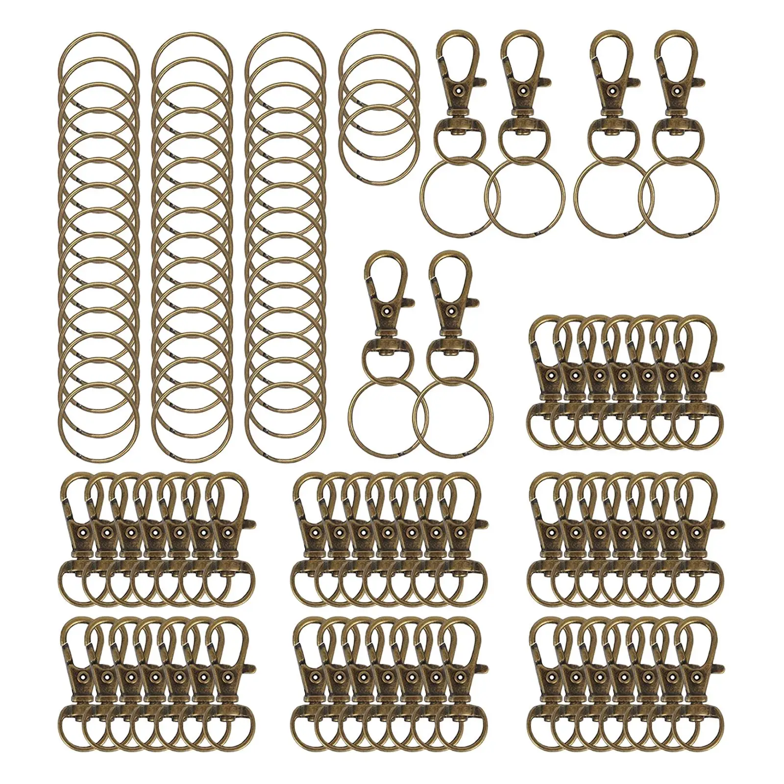 

110 шт., металлические крючки-карабины для сумок, кошельков, ремешков, рюкзаков