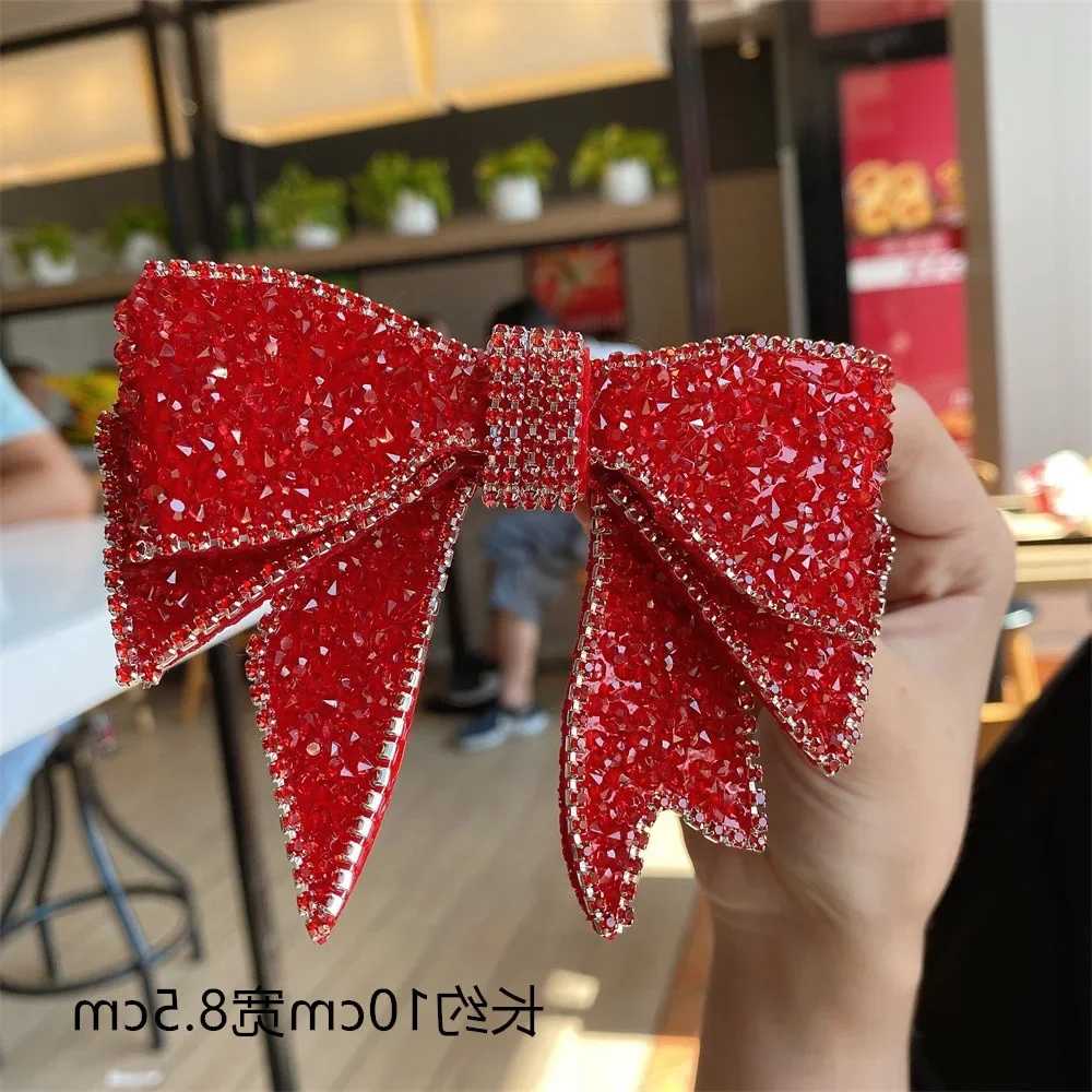 Bows Hair Clips Solid Vintage Cross Crystal Rhinestone Headwear Fashion Metal Claws Hairstyle Barrettes Accessories