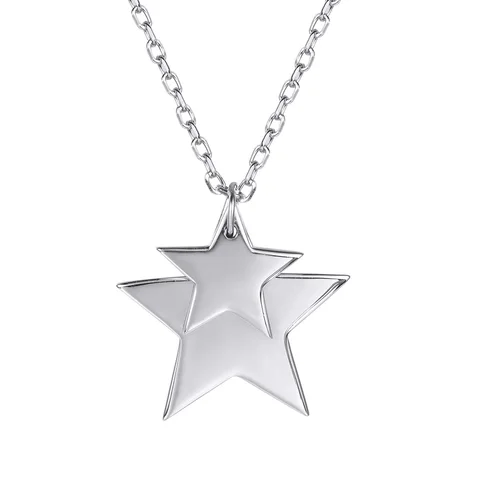 Элегантное ожерелье-цепочка со звездами, украшения для шеи со звездами из серебра 925 пробы, идеально подходит для женщин и девушек