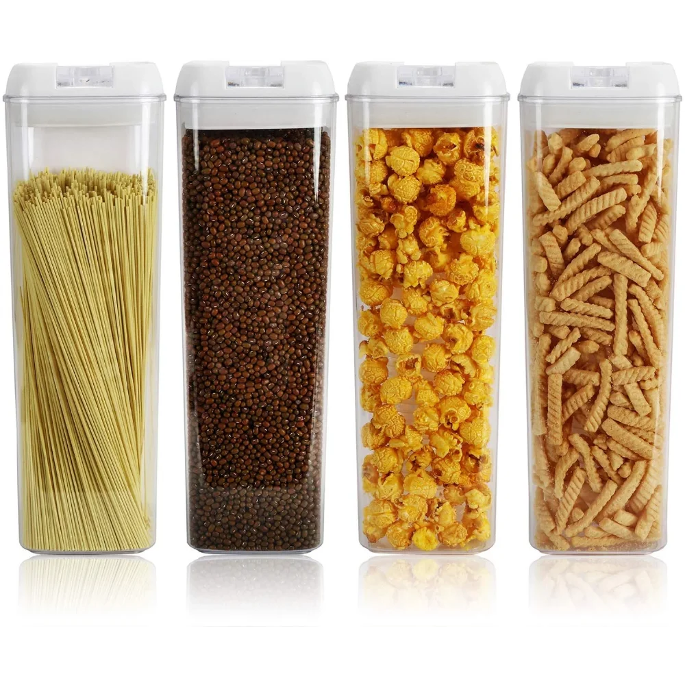 

Wewdigi Kitchen Food Storage Containers Set, Kitchen Pantry Organization and Storage with Easy Lock Lids, 4 Pcs