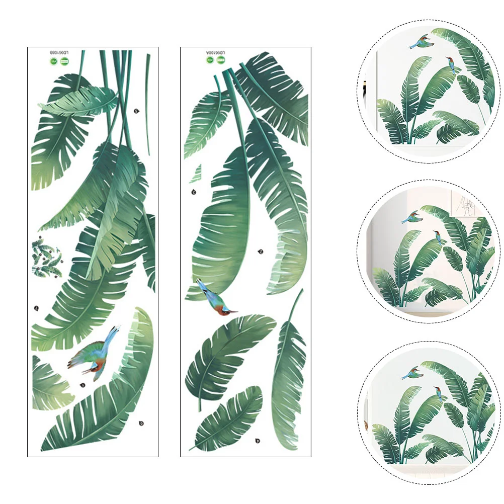 

Wall Leaf Decal Decals Sticker Leaves Stickers Window Roommonstera Green Tropical Nurserykids Palm Posters Wallpaperwatercolor