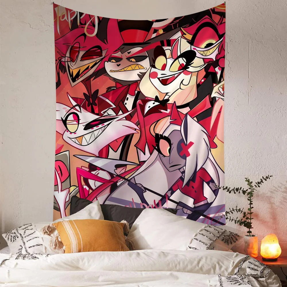 ТВ-шоу H-Hazbin отели мультяшный гобелен искусство научная фантастика комната