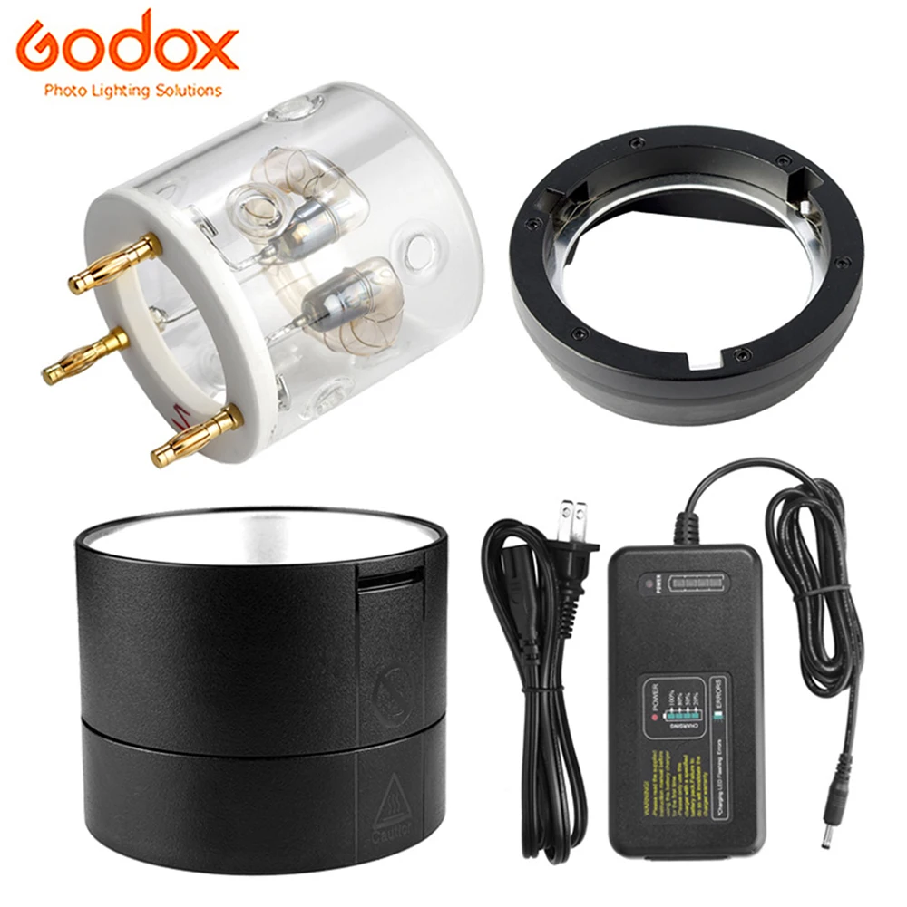 

Godox Original 400w Spare Flash Tube / AD-R10 Standard Reflector / C400P Battery Charger / Bowens Mount for Witstro AD400Pro