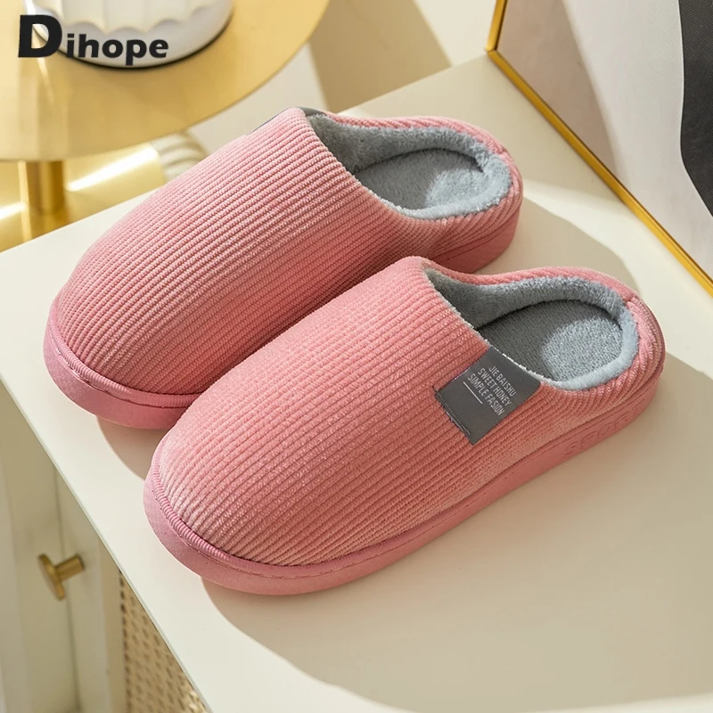 

Тапочки женские/мужские теплые, хлопок, Повседневная Удобная домашняя обувь, симпатичные, на плоской подошве, для дома, спальни, Осень-зима