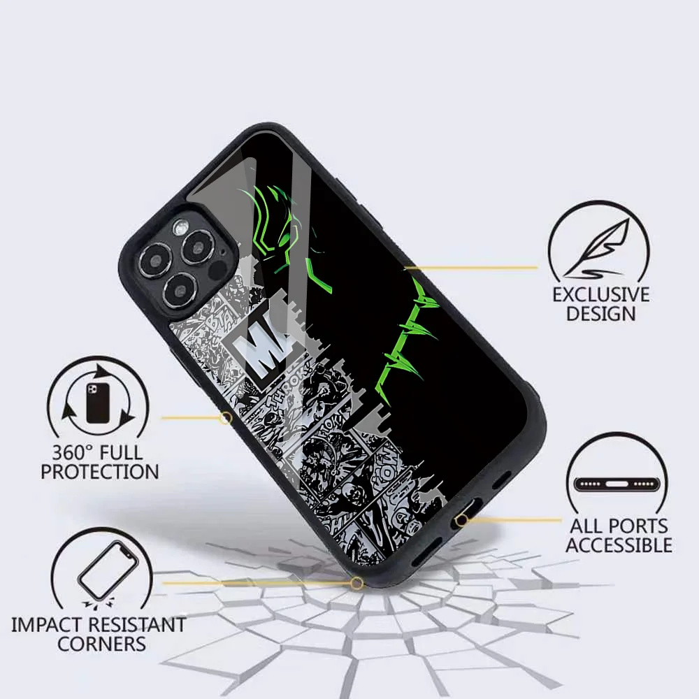 Магнитный Чехол Для Телефона S-Superhéroe Black Panther iPhone Pro Max Mini С Беспроводной Зарядкой