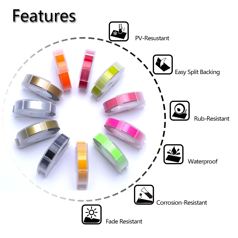 Dymo 12965 Ручной Принтер Этикеток Omega 3d Тиснение Diy Печатная Машина Органайзер Xpress 9