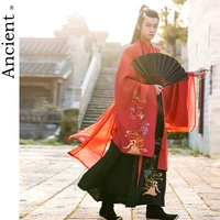 modern hanfu man chinese traditional dress kimonos white tang dynasty style cosplay childe embroidery hanbok archaic uniform
