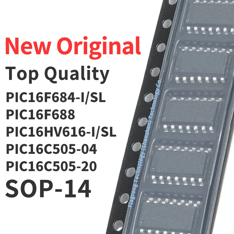 

10 Pieces PIC16F684 PIC16F688 PIC16HV616 PIC16C505-04 PIC16C505-20 -I/SL SOP-14 Chip IC New Original