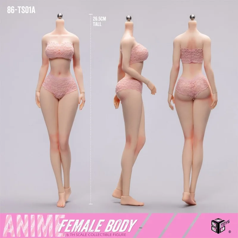 Фото 86TOYS 86-TS01-A Масштабная кукла 1/6 из платинового силикона, женское тело, версия с макияжем, ультрамягкая, с подвижными суставами, для фигурок и кукол №1