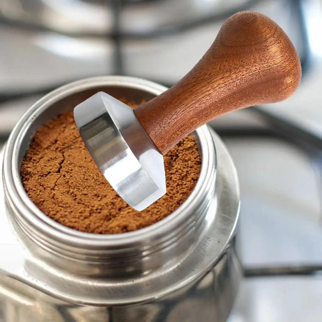 Coffee Tamper Powder Hammer Pressing Wooden Handle Distributor for and Espresso Mat Tampers Machine |