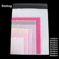 stobag clothes packaging zipper bags non woven transparent plastic clear reusable sealed shirt storage ziplock travel pouches