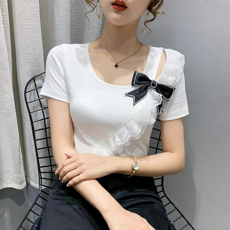 Новинка 2022 летняя женская футболка с коротким рукавом модные повседневные