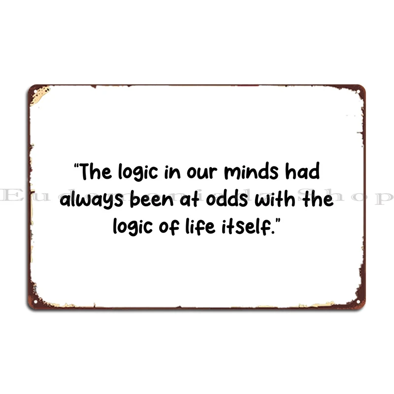 

Logic Quotes Metal Sign Painting Pub Wall Decor Create Plaques Tin Sign Poster