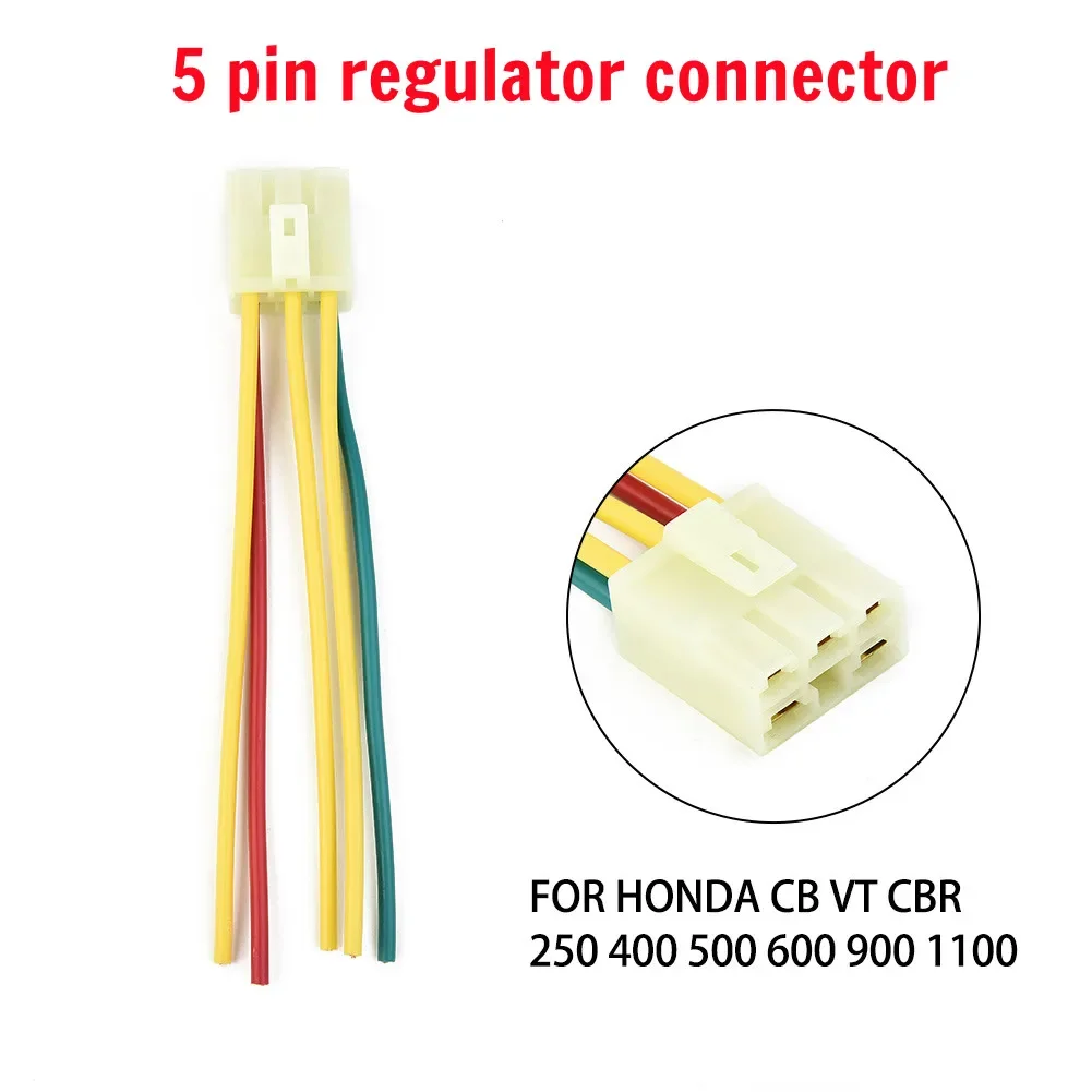 

Новый 5-контактный разъем регулятора, подходит для Honda CB VT CBR 250 400 500 600 900 1100, вилка стандарта напряжения с долговечным адаптером