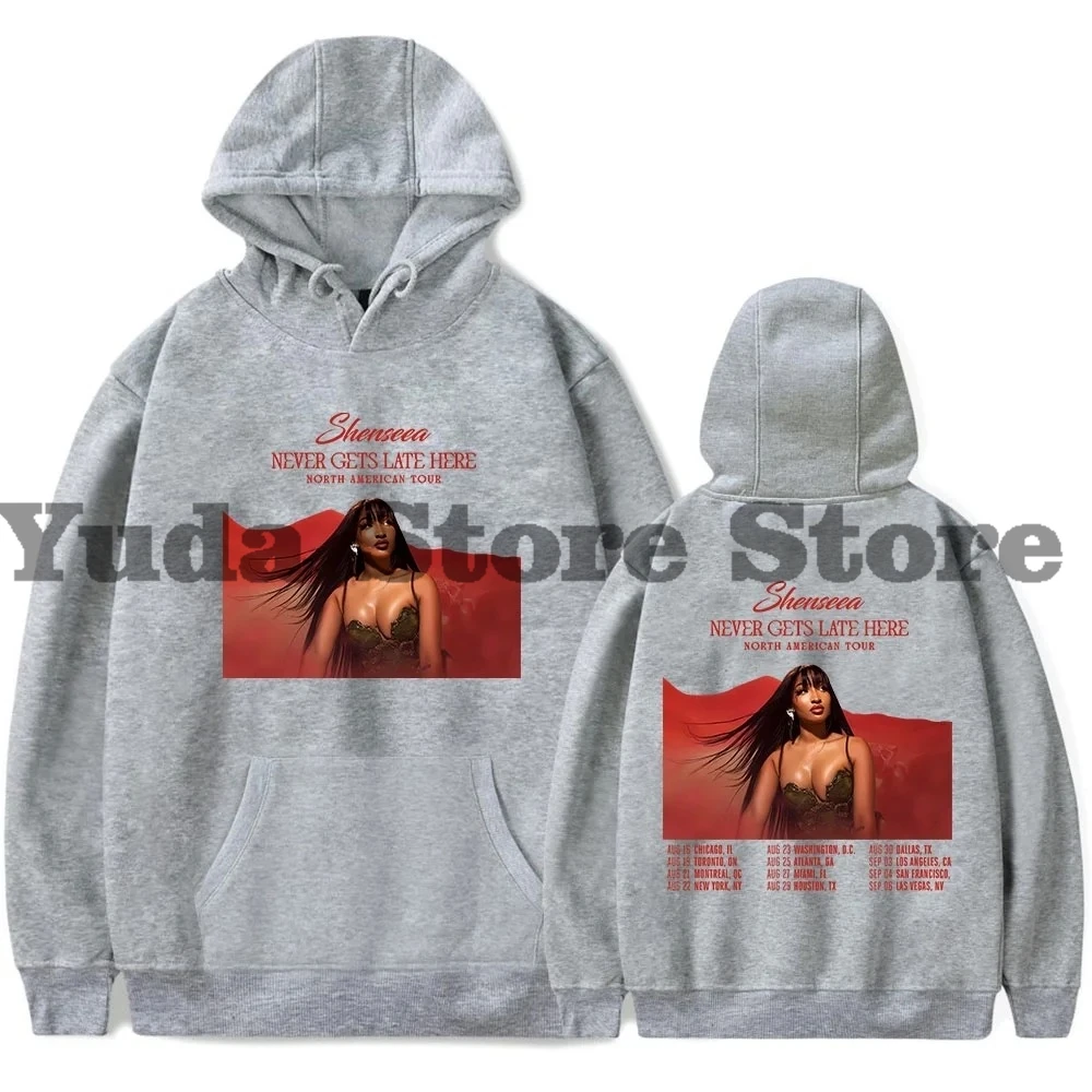Shenseea Never Gets Late Here Tour толстовки для женщин и мужчин повседневная толстовка с