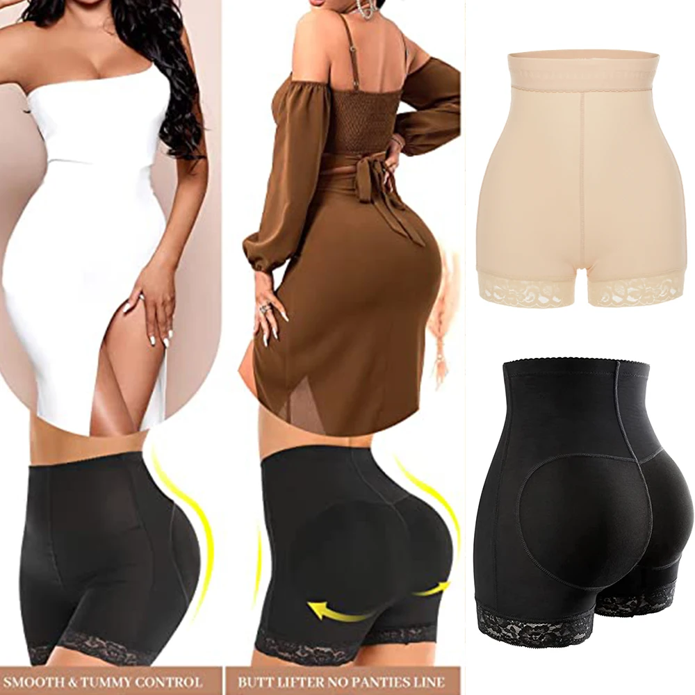 Butt Pads Underwear for Women Booty Padded Lace Panties Shape The Buttocks Plump Curve Buttock and Hip Enhancer Shapewear Shorts