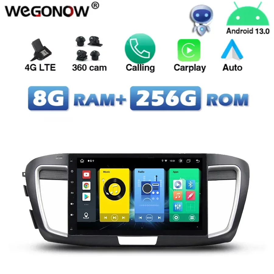 4G SIM беспроводной Carplay Auto Android 13.0 8G + 256G автомобильный DVD-плеер GPS карта RDS радио Wi-Fi