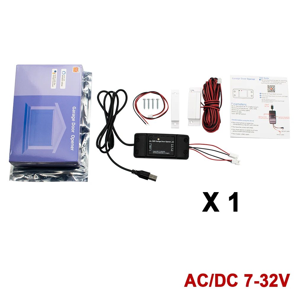 

Умный Wi-Fi Контроллер Для Гаражных Ворот Tuya, Универсальный Пульт 433 МГц С Функцией Обучения Фиксированному И Плавающему Коду