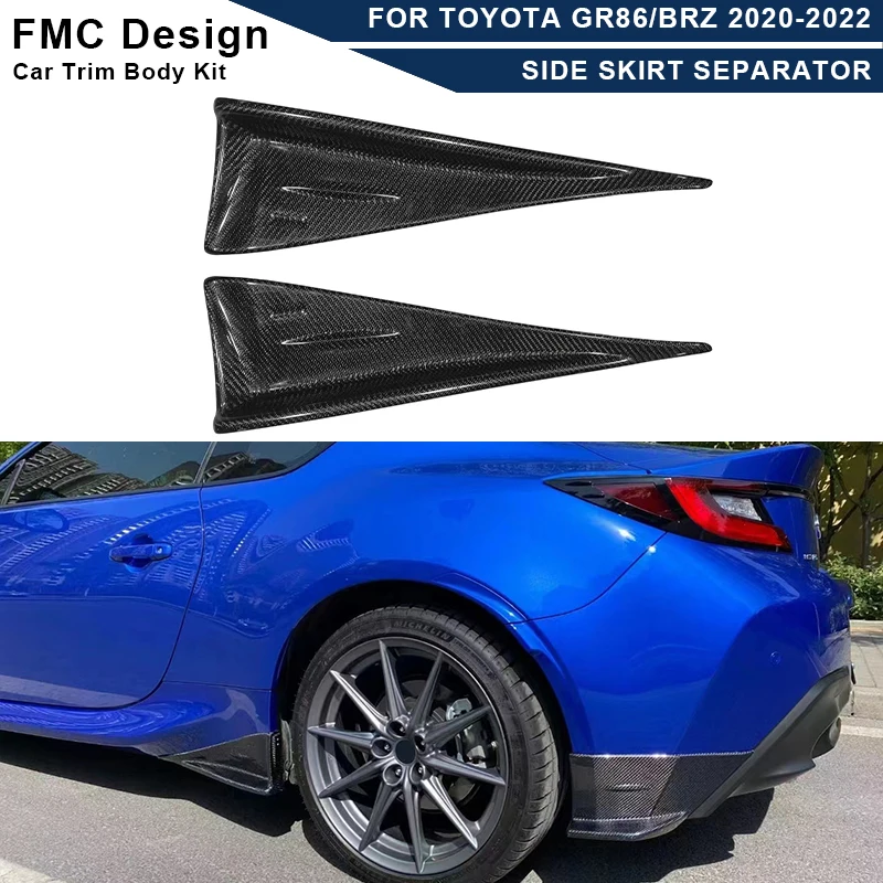 

For Toyota GR86 ZN8 Subaru BRZ ZD8 2022+Real Carbon Fiber Side Skirts Splitter Winglets Lips Cover Trim