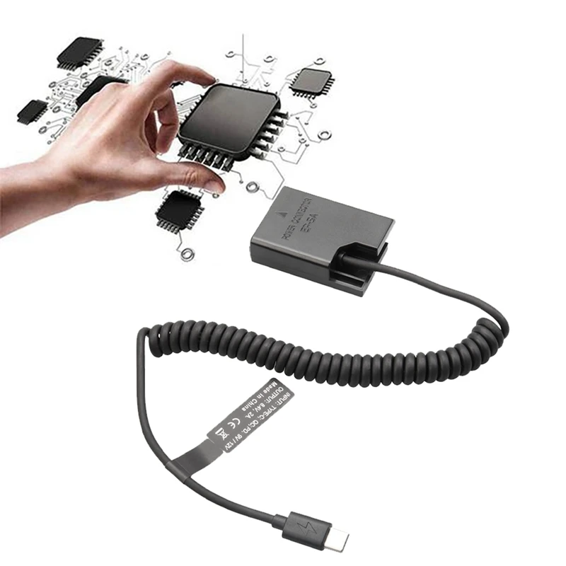 Соединитель аккумулятора EL14 с пружинным кабелем типа C для Nikon D3100 D3500 D5100 D5200 D5300 D5600