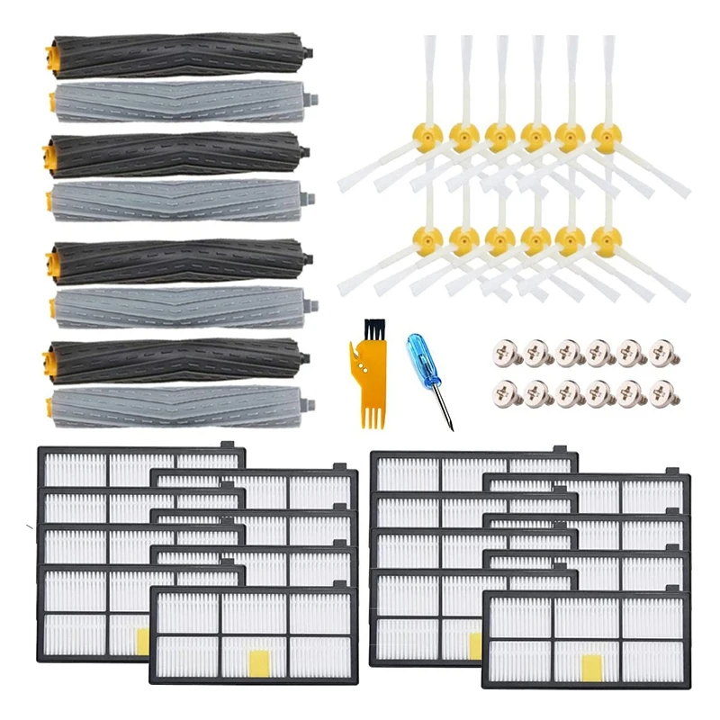 

Roller Hepa Filter Brushes Replacement for Roomba 800 900 Series Tangle-Free Extractor Filter Vacuum Cleaner Accessory