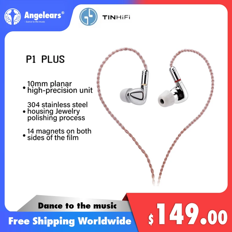 TinHiFi P1 Plus Плоские наушники, флагманские китайские Hifi наушники MMCX коннектор, аудиофилы IEMs Tin T2 Официальный магазин