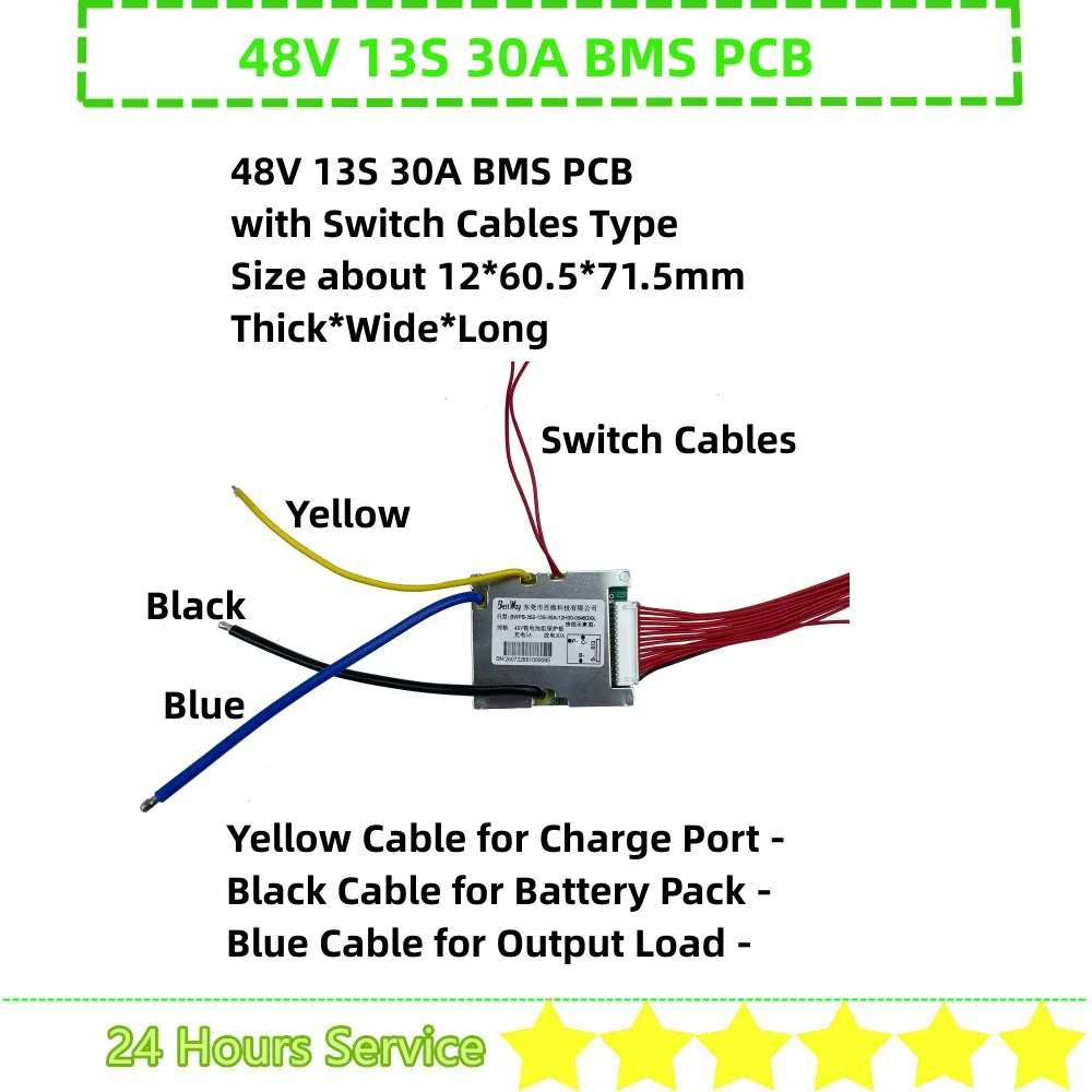 Литий-ионная аккумуляторная батарея для электровелосипеда 13S 14S 48V 52V 25A 30A 40A 25Ah 30Ah