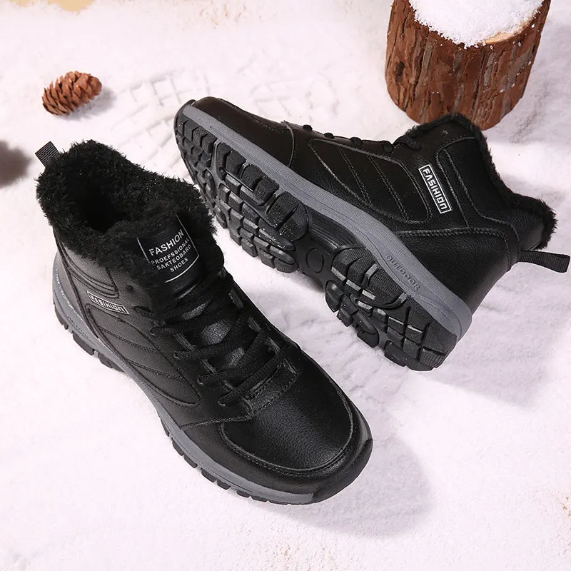 Hot Sale Winter Boots Men Waterproof Snow Boots Men Shoes Casual Winter Hiking Shoes Ankle Boots for Men Plus Size Couple Shoes