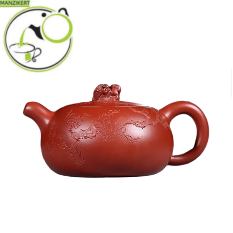

220ml Boutique Yixing Purple Clay Teapots Raw Ore Dahongpao Xishi Tea Pot Home Ball Hole Filtration Kettle Zisha Tea Set Gifts