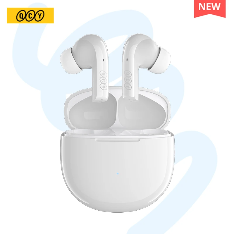 

NEW QCY T18 Wireless Earphones Bluetooth V5.2 Earbuds QCC3050 aptX Voice 32kHz 4 Mic CVC HD Call Headphone Connect to 2 Devices
