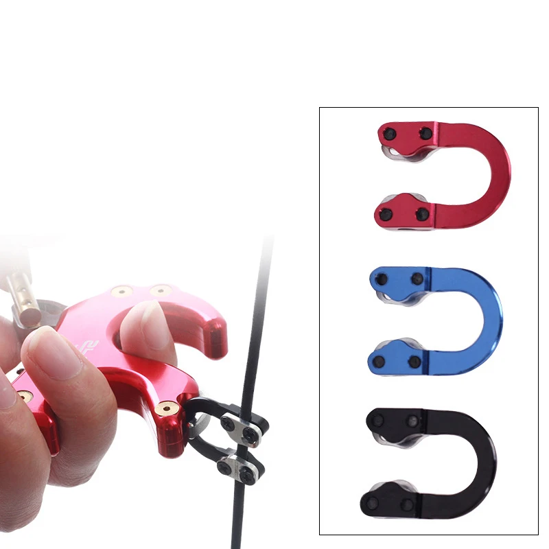 

Archery Metal D Ring Aluminum U Nock Bowstring Safety Rope Bow Release Buckle Aid Compound Bow