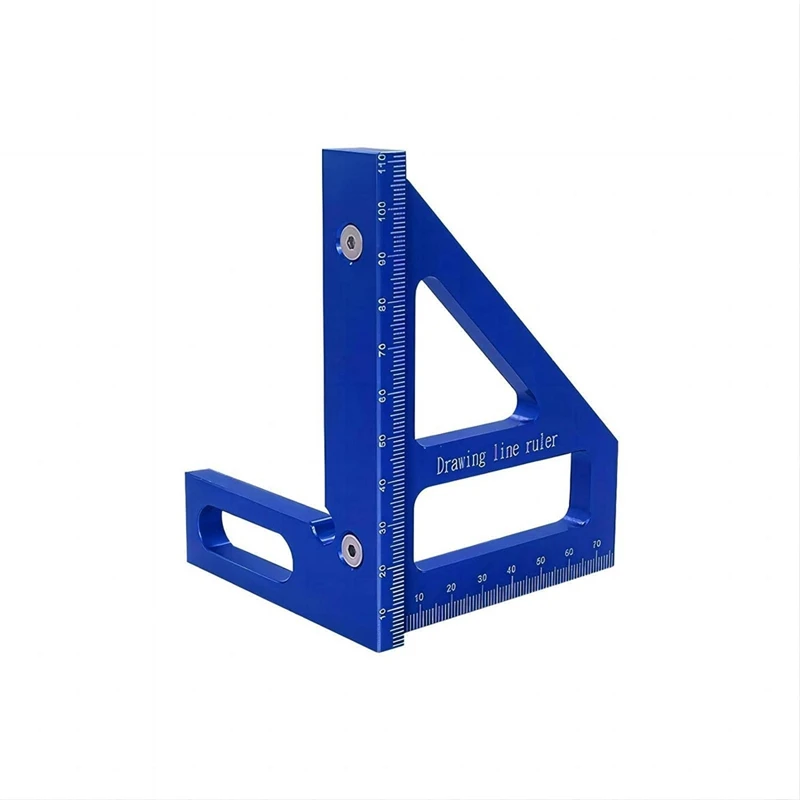 

1 Piece 3D Multi-Angle Measuring Ruler Metal 45/90 Degree Aluminum Alloy Woodworking Square Protractor For Engineer Carpenter