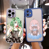 sad anime aesthetic phone case matte translucent for iphone apple 12pro 13 11 pro max mini xs x xr 7 8 6 6s plus se 2020 cover
