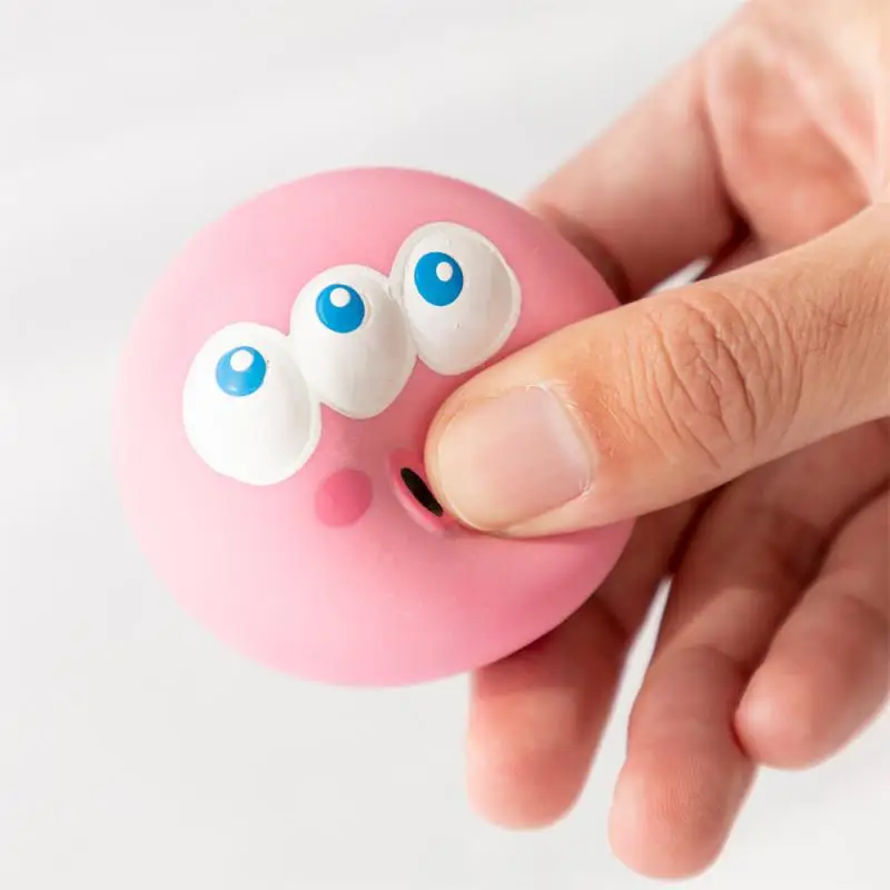 

3pcs Big Eyeball Dog Sounds And Chews Toy Pet Dog Toy Interactive Rubber Balls Pet Tooth Cleaning Indestructible Dog Food Ball