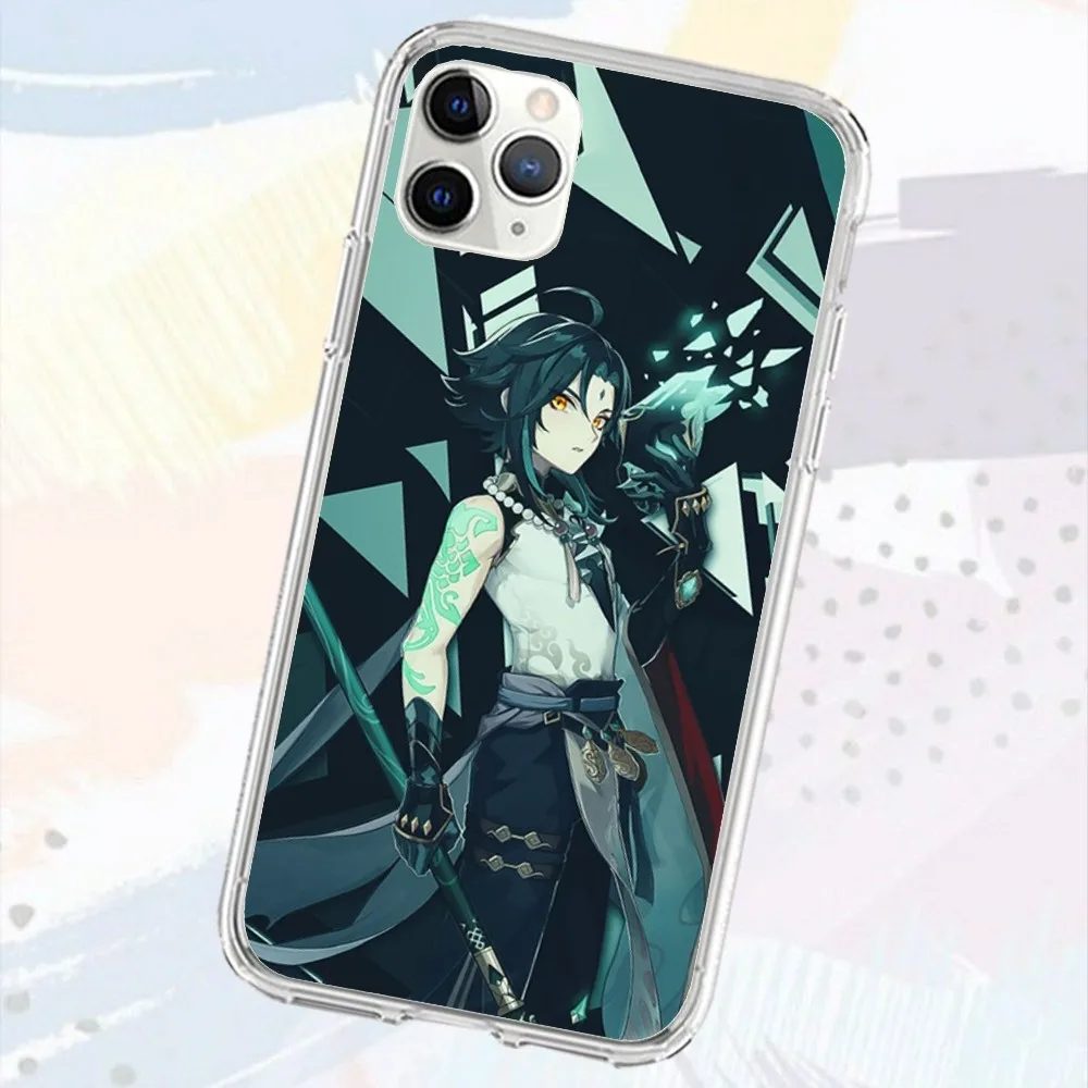Чехол для телефона G-Genshin I-Lmpact X-Xiao Iphone 16 15 11 13 14 Pro Max 7 8 Plus X Xr Xs Se2020 12 mini прозрачный