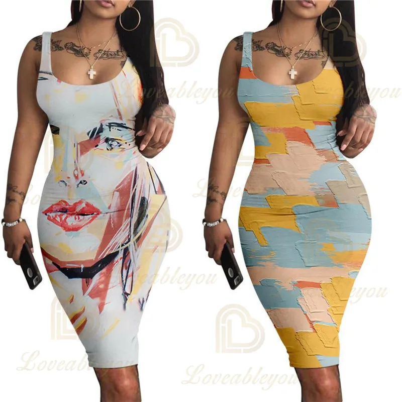 

2021 Elegant Women High Stretch Robe Commuter Women's Sleeveless Slim Sexy Dress Vestidos Spring Summer Beautiful Thin Dress