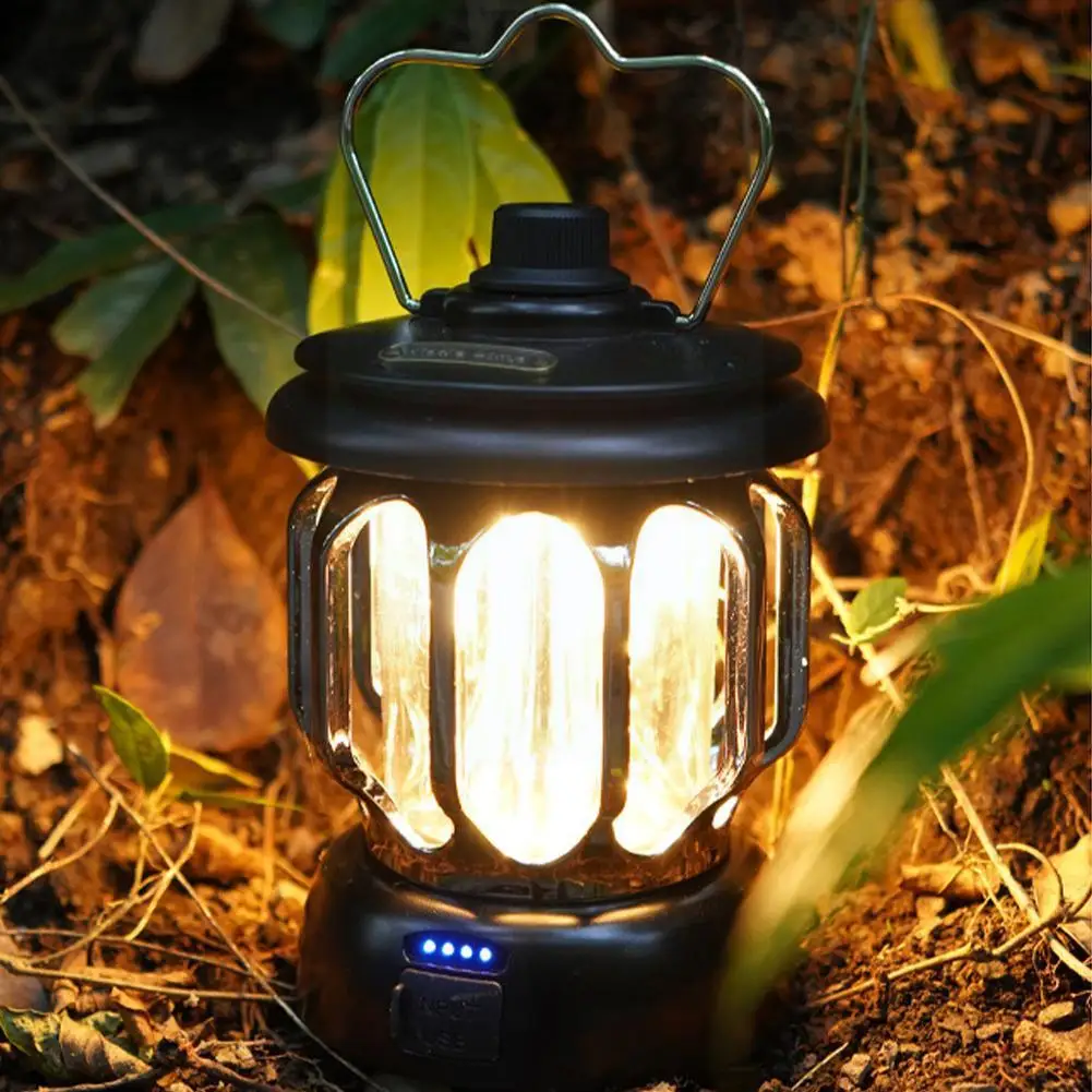 

Portable LED Camping Lamp Lantern Rechargeable Light Outdoor Outdoor Lamp Flashlight Lamp Waterproof Hanging Light J5H2