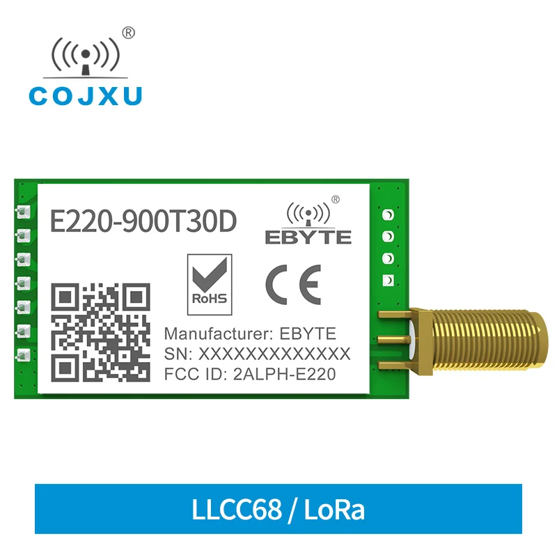 Беспроводной модуль LoRa LLCC68 868 МГц 915 МГц 30 дБм с длинным диапазоном 10 км