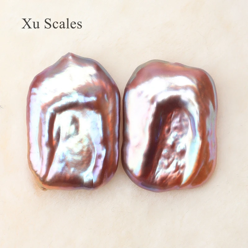 

Женские серьги в форме барокко, Разноцветные серьги «сделай сам» из пресноводного жемчуга фиолетового и оранжевого цветов