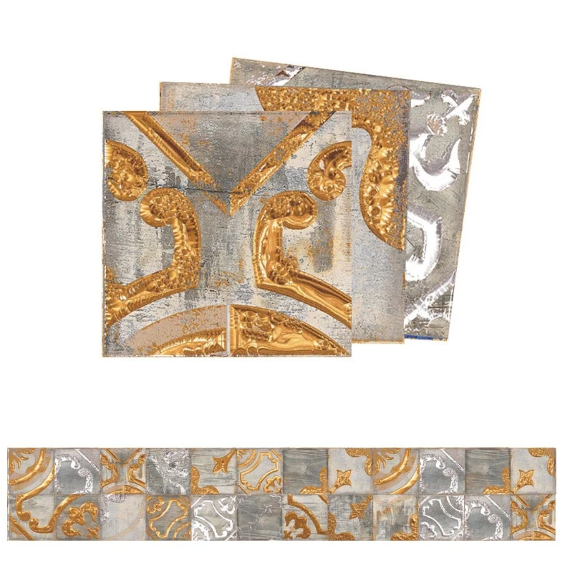 

24pcs Moroccan Style Tile Sticker Peel Stick Floor Wall Decals Waterproof Decor