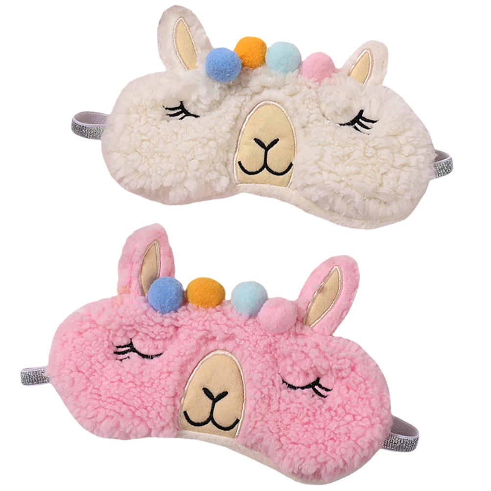 

2 шт., плюшевые маски для сна, для взрослых и детей