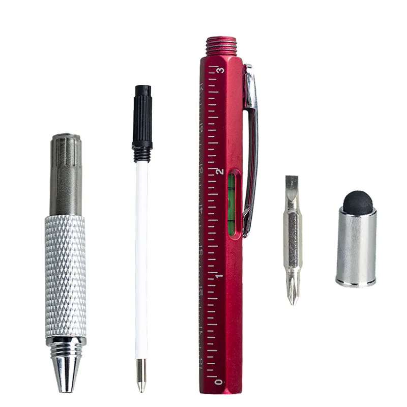 Yunbei 7-дюймовая подвижная линейка регулируемая красная мужская шариковая ручка