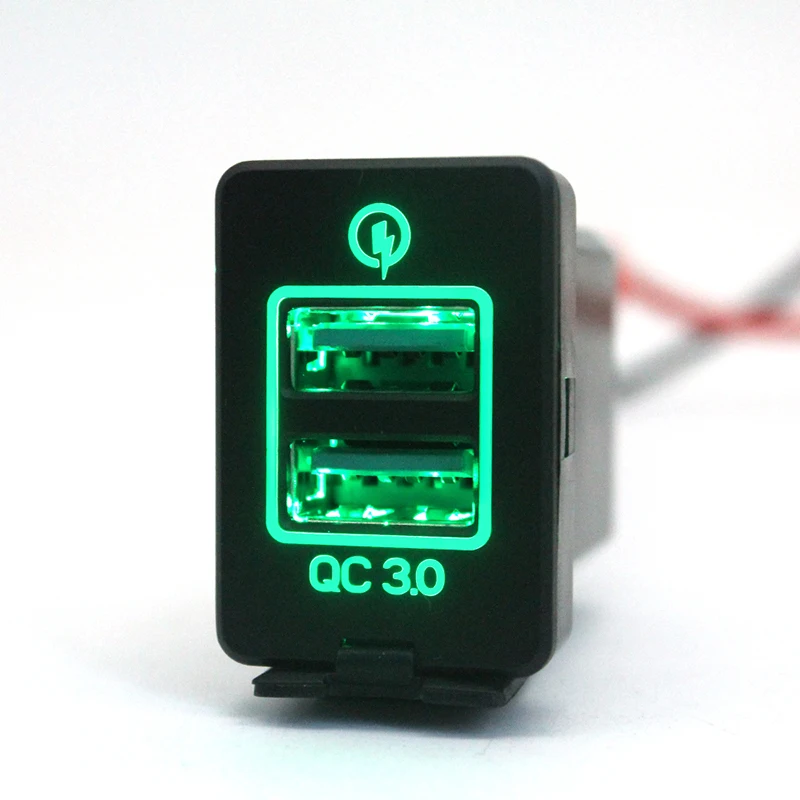 

1 шт. автомобильное двойное USB-адаптер для быстрой зарядки телефона для Mitsubishi Outlander 3 2018 Xpander Eclipse Cross ASX L200 Triton